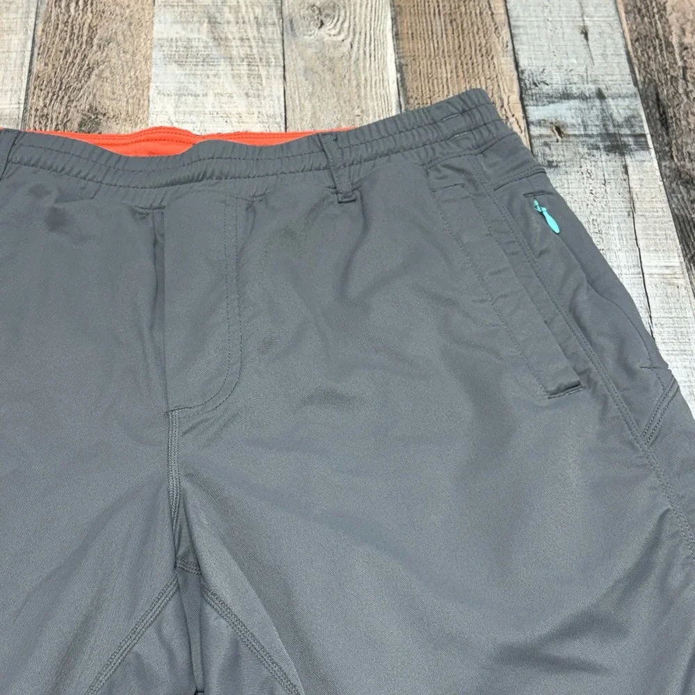 Birddogs Gym Shorts Mens M Gray Lined Athletic Running Stretch Activewear